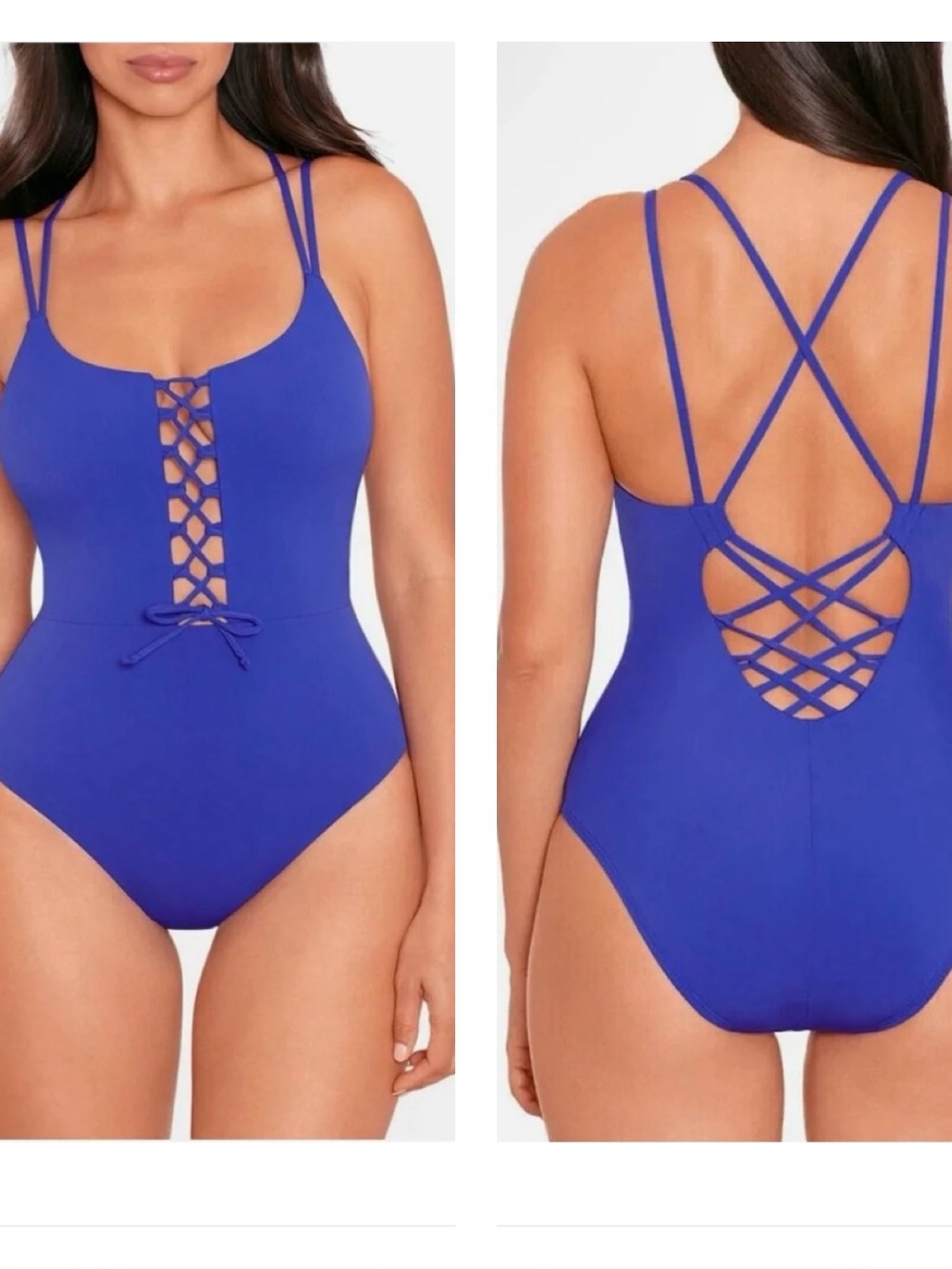NWT Skinny Dippers - Blue Jelly Beans Suga Babe One Piece Swimsuit Size Medium